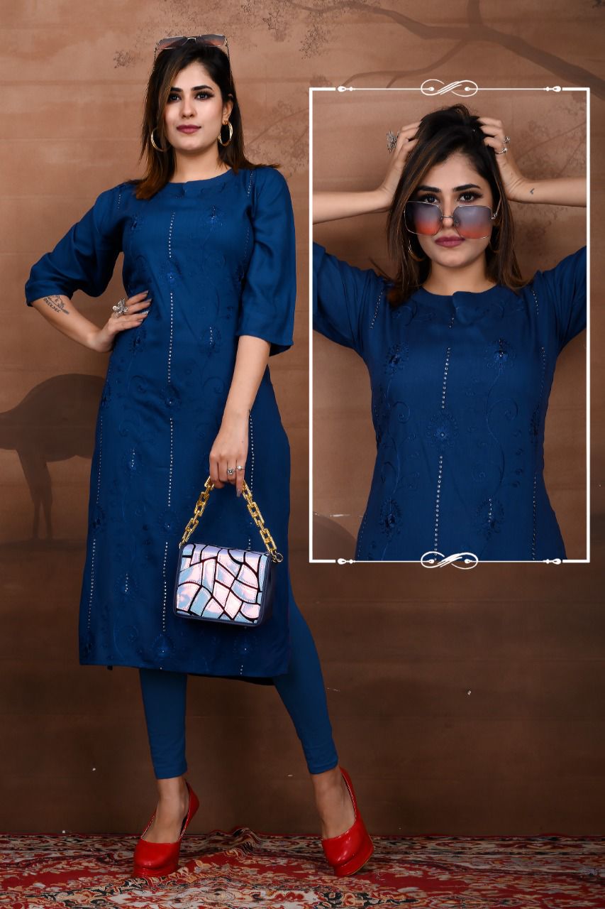Sajni 2 Ethnic Regular Wear Rayon Slub Latest Designer Kurti Collection